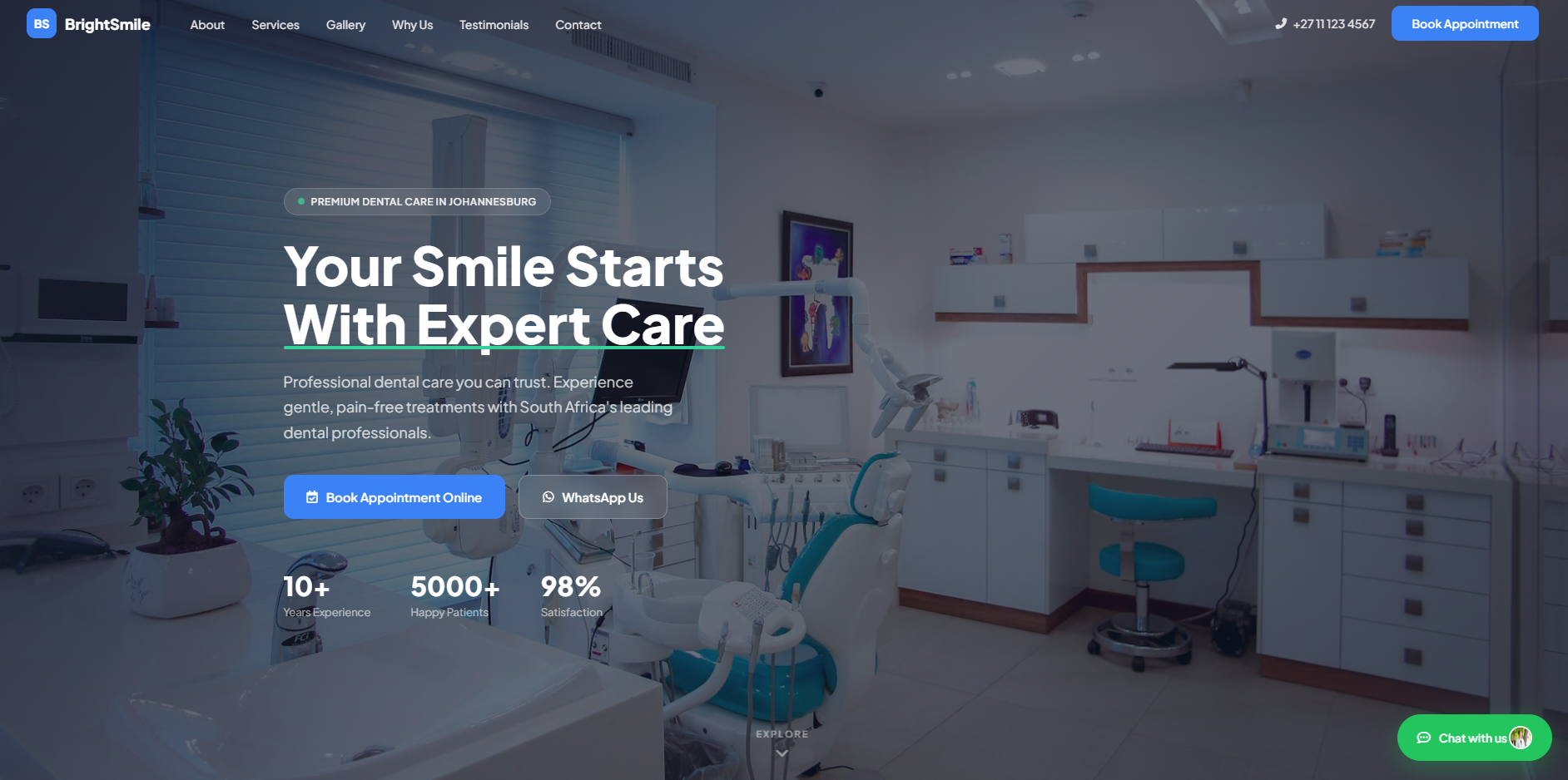 Bright Smile Dental website design